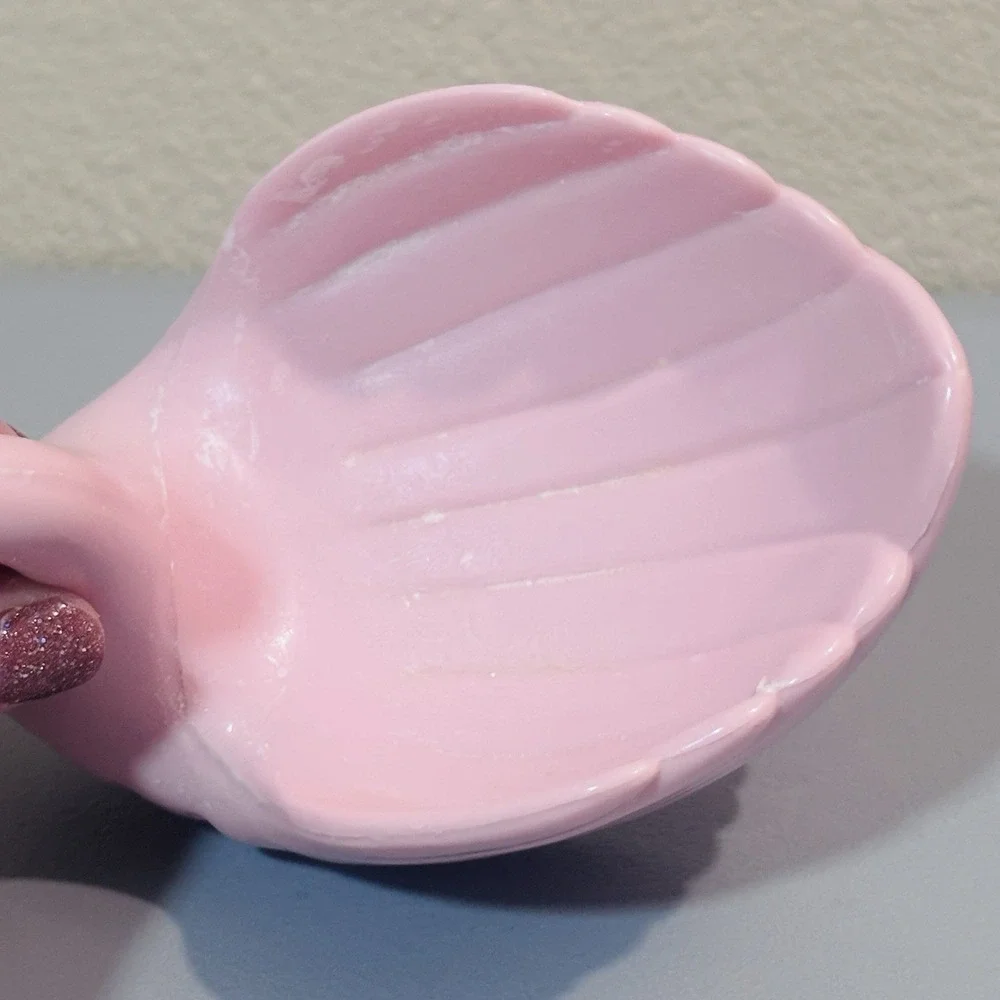 Soft Pink Swan Bath Soap Dish Holder Vintage 1994 Retro Solid Durable Plastic